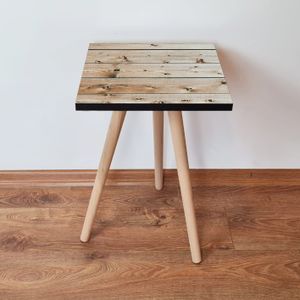 Pomoćni stolić Shp347 - Boje: smeđa, bež, crna