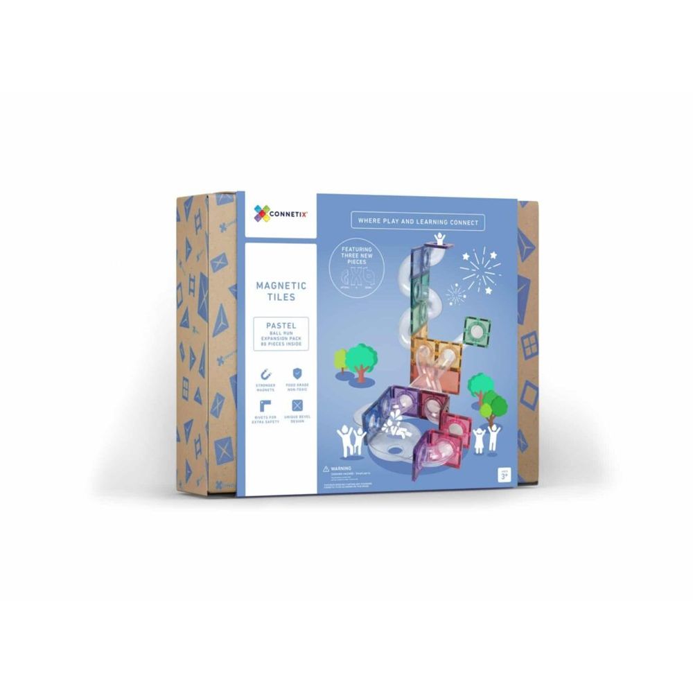 Connetix Magnetne pločice za slaganje Pastel Ball Run Expansion Pack, 80kom slika 1