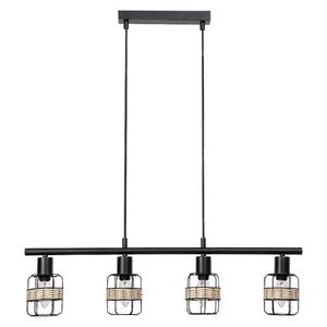 Rabalux Indiana, metal Visilica lampa,E14 4x MAX25W, mat crna