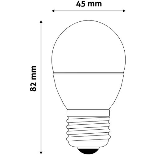 Avide LED SMD mini sijalica E27 530lm G45 2K 6W slika 2