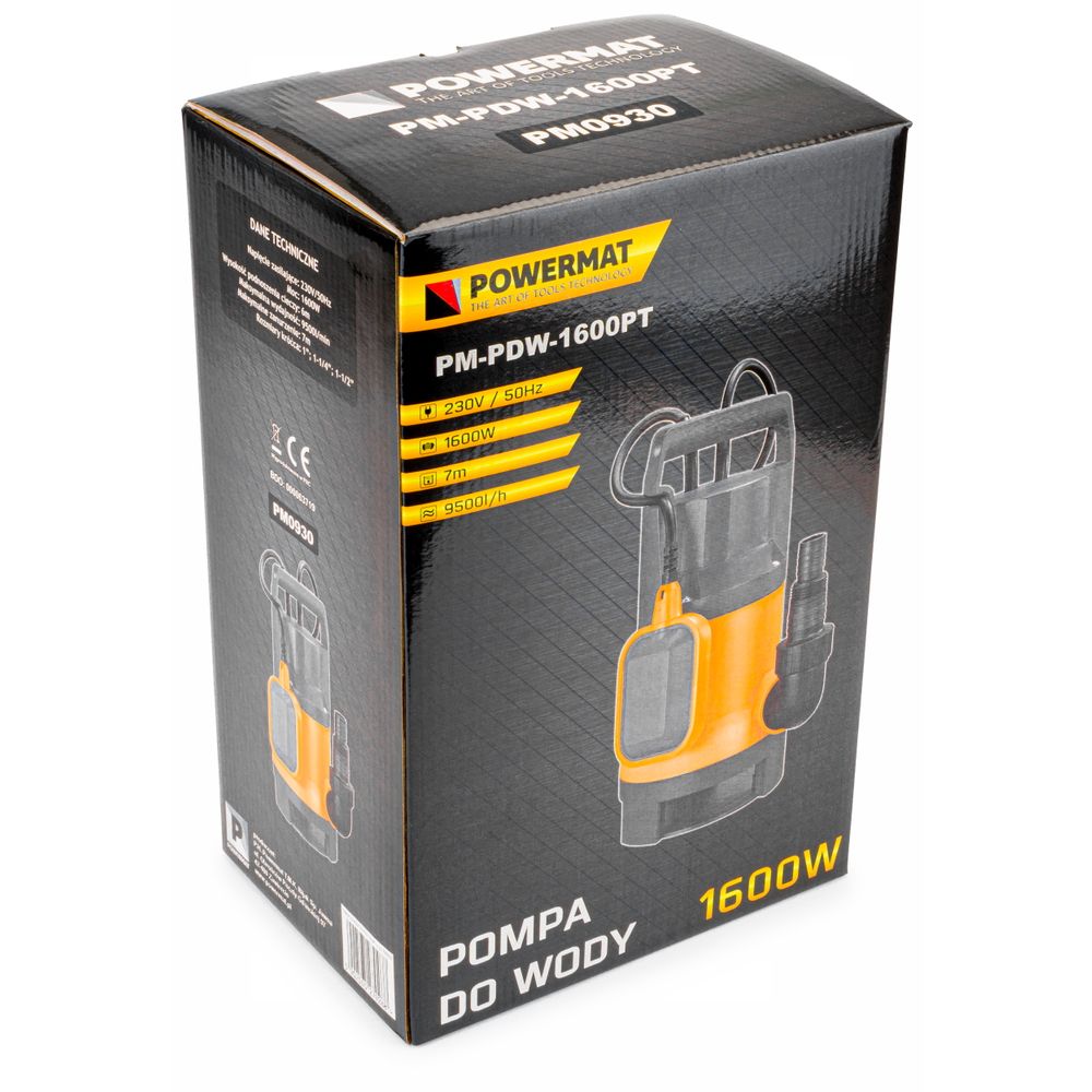 Potopna pumpa s plovkom za čistu prljavu vodu u septičkim jamama 1600W PM-PDW-1600PT slika 3
