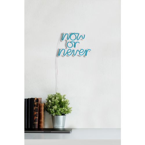 Wallity Ukrasna plastična LED rasvjeta, Now or Never - Blue slika 4