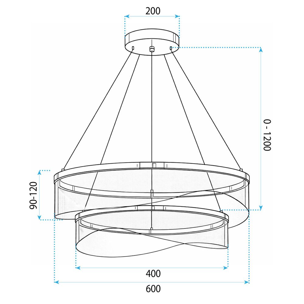 Viseća stropna lampa G146-2CP gold slika 6