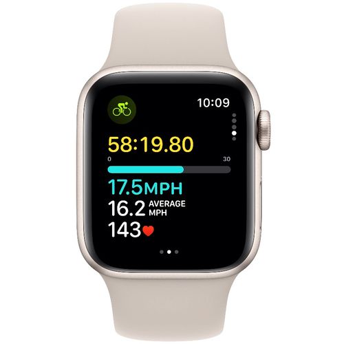 Apple Watch SE 3 GPS (MR9V3SE/A) 40mm M/L Starlight with Starlight Sport Band pametni sat slika 14