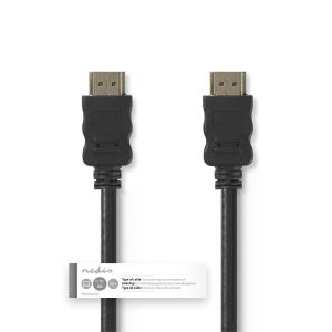 Kabel NEDIS, HDMI (M) na HDMI (M), crni, 1.5m, ethernet, pozlaćeni, bulk