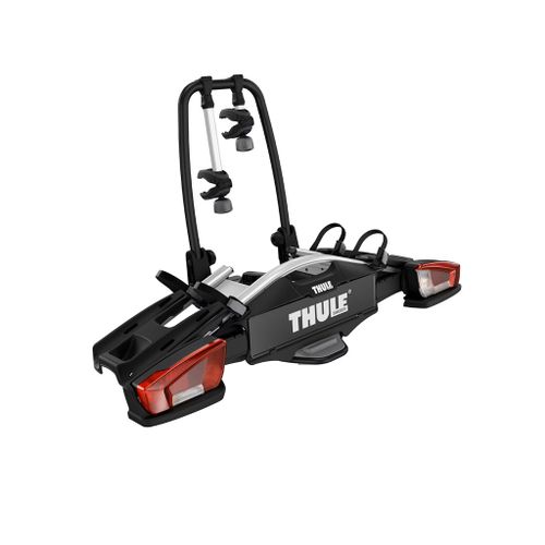 Thule VeloCompact 13-pinski nosač platforme za 2 bicikla koji se postavlja na kuku za vuču u kombinaciji crne boje / boje aluminija slika 1