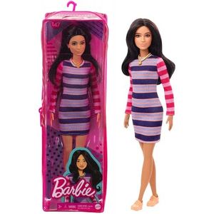 Barbie lutka Fashionista u haljini na pruge 