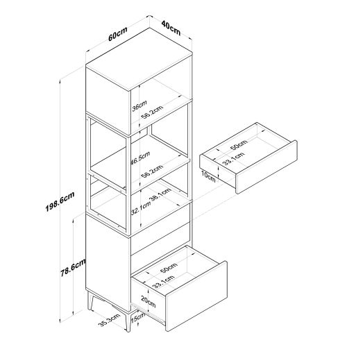 JE135 - 3101 White Multi Purpose Cabinet slika 14