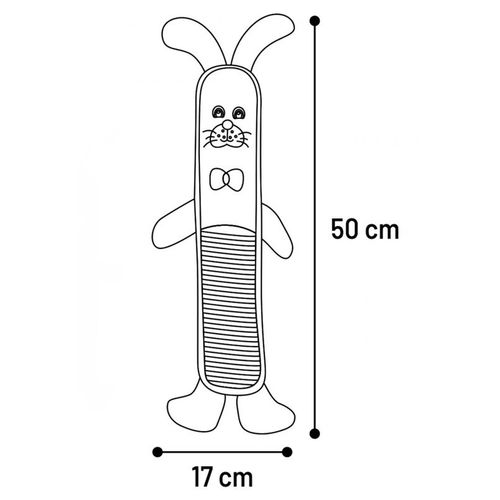 Sivi plišani zec - 50 cm slika 3