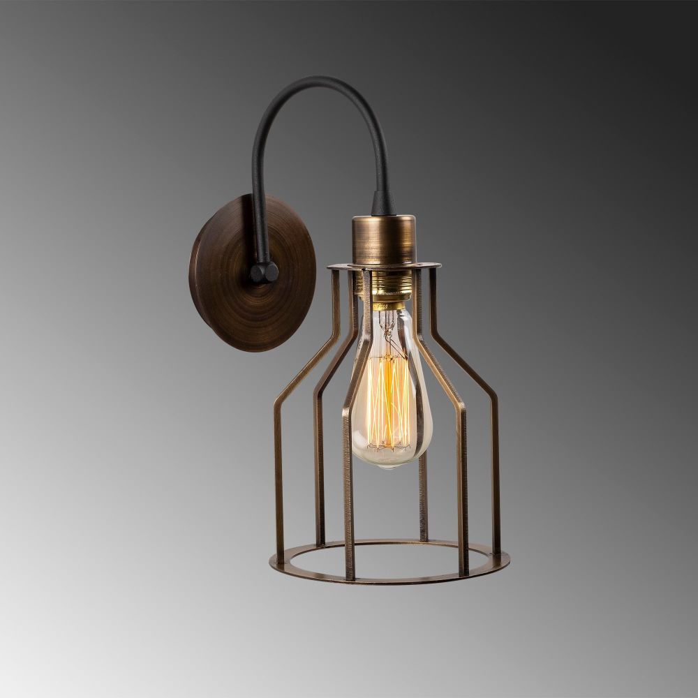 Fellini - MR - 813 Crna Vintage Zidna Lampa slika 5