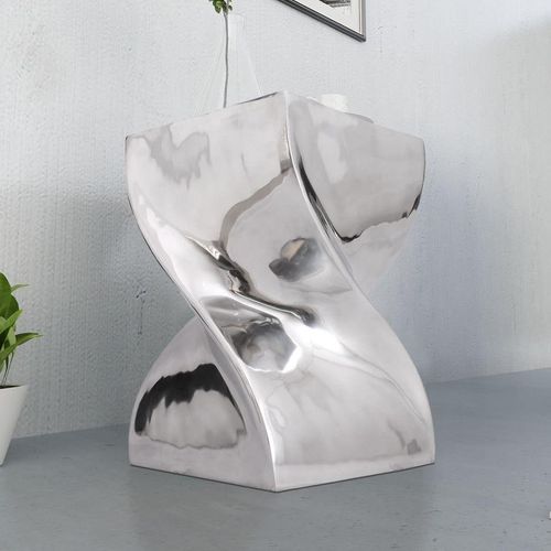 Stol/ Stolić Zavijenog Oblika Aluminijum boja srebra slika 6