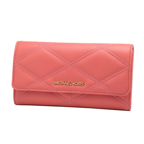 Porte-monnaie Michael Kors 35S2GTVF3U-GRAPEFRUIT - Elegantni Roza Novčanik za Dame slika 1