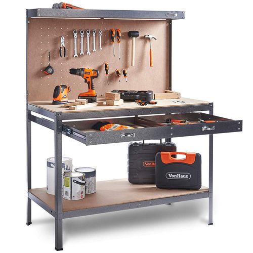 VonHaus workbench with connecting wall slika 1