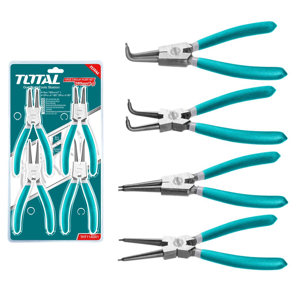 TOTAL 4-dijelni set šiljastih produženih kliješta 180mm (THT114041) slika 3