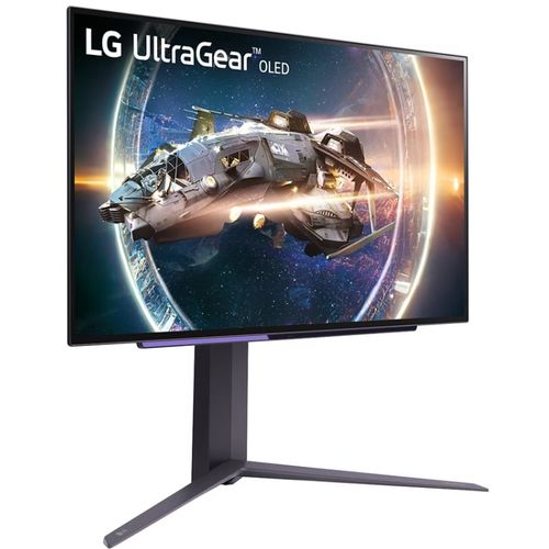 LG 27GR95QE-B 26.5'' UltraGear OLED QHD 2560x1440@240Hz gaming, 16:9, 1500000:1, 0.03ms, 200 cd/m², 178°/178°, HDR 10, 2 HDMI 2.1, 1 DP 1.4, FreeSync Premium, G-SYNC Compatible, Tilt, Swivel, Pivot, Height, VESA 100x100 mm, Black, 3yw slika 4