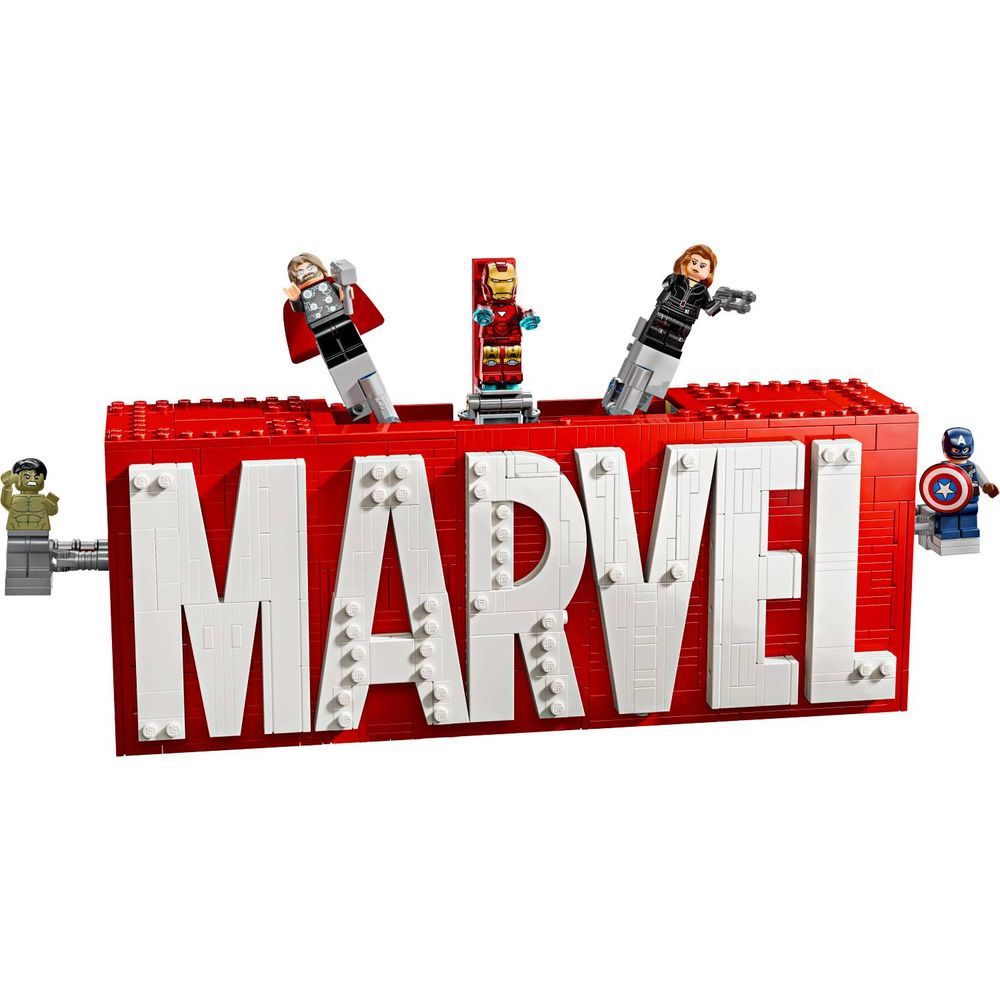LEGO 76313 Logotip Marvel i figurice slika 2
