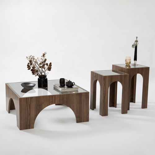 Seine 2 - Transparent, Walnut Transparent
Walnut Coffee Table Set slika 7