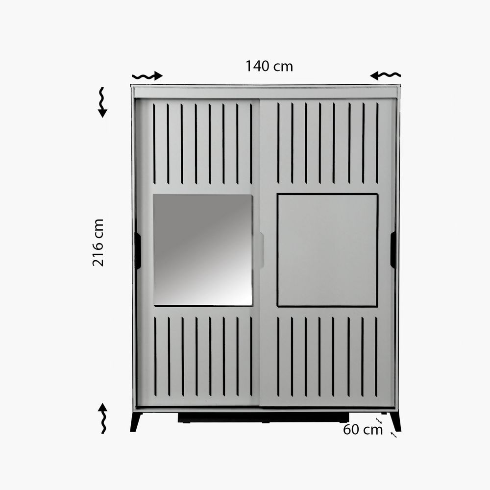 Pasific Home Fuga 140 - Bijela Ormar slika 6