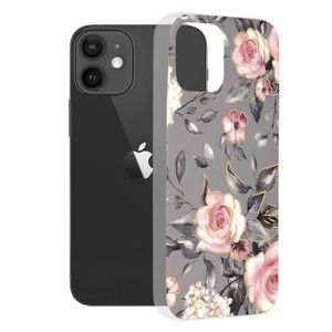 Techsuit Marble Series maska za iPhone 12 Bloom of Ruth Gray