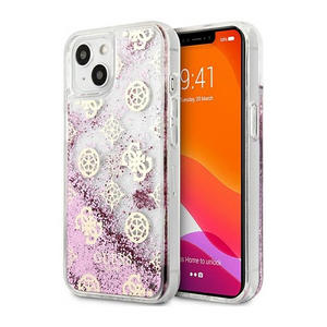 Torbica Guess Hc Liquid Glitter Peony za iPhone 13 6.1 roze (GUHCP13MLGPEPI)