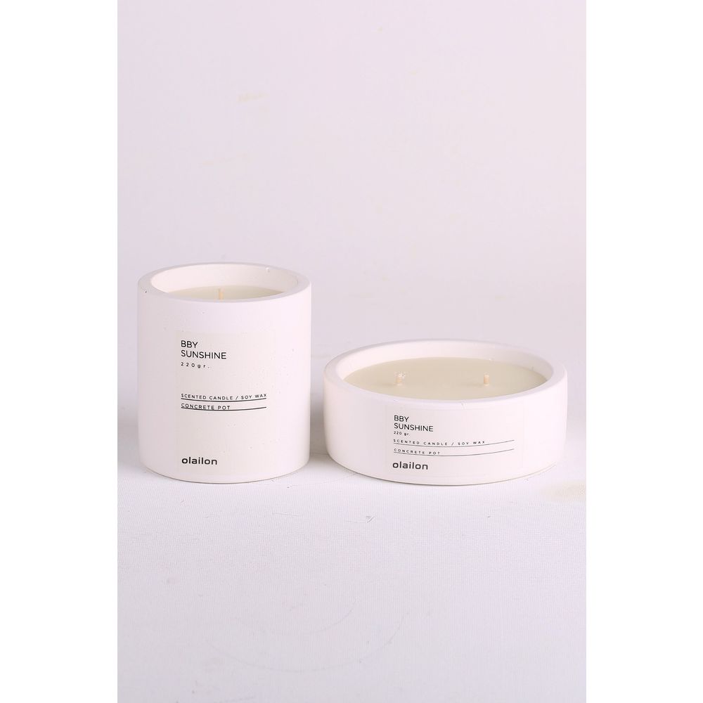 Candle set (2 pieces) Bby Sunshine, colours: white slika 1