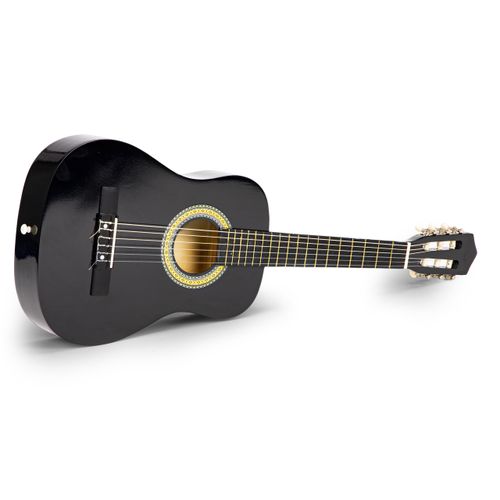 Ecotoys drvena gitara sa 6 žica - crna slika 6