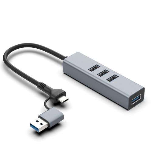 Asonic 2u1 4Port Hub USB 3.0,Tip A/C N-UH344 slika 1