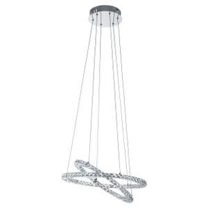 Eglo varrazo visilica/2, led, 29,6w, prom 550, krom/kristal 