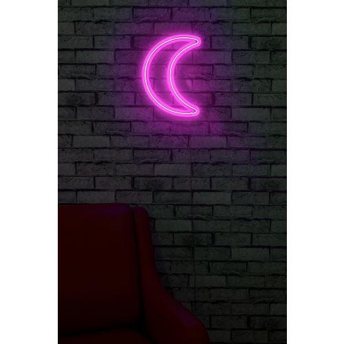 Wallity Ukrasna plastična LED rasvjeta, Crescent - Pink slika 12