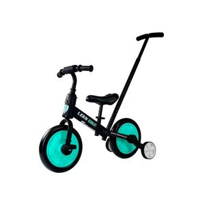 Dječji bicikl bez pedala 3u1 crno-tirkizni