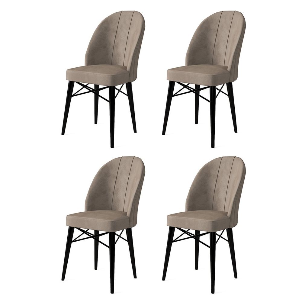 Ritim - Set stolica Cappuccino, Crni Cappuccino (4 komada) slika 1