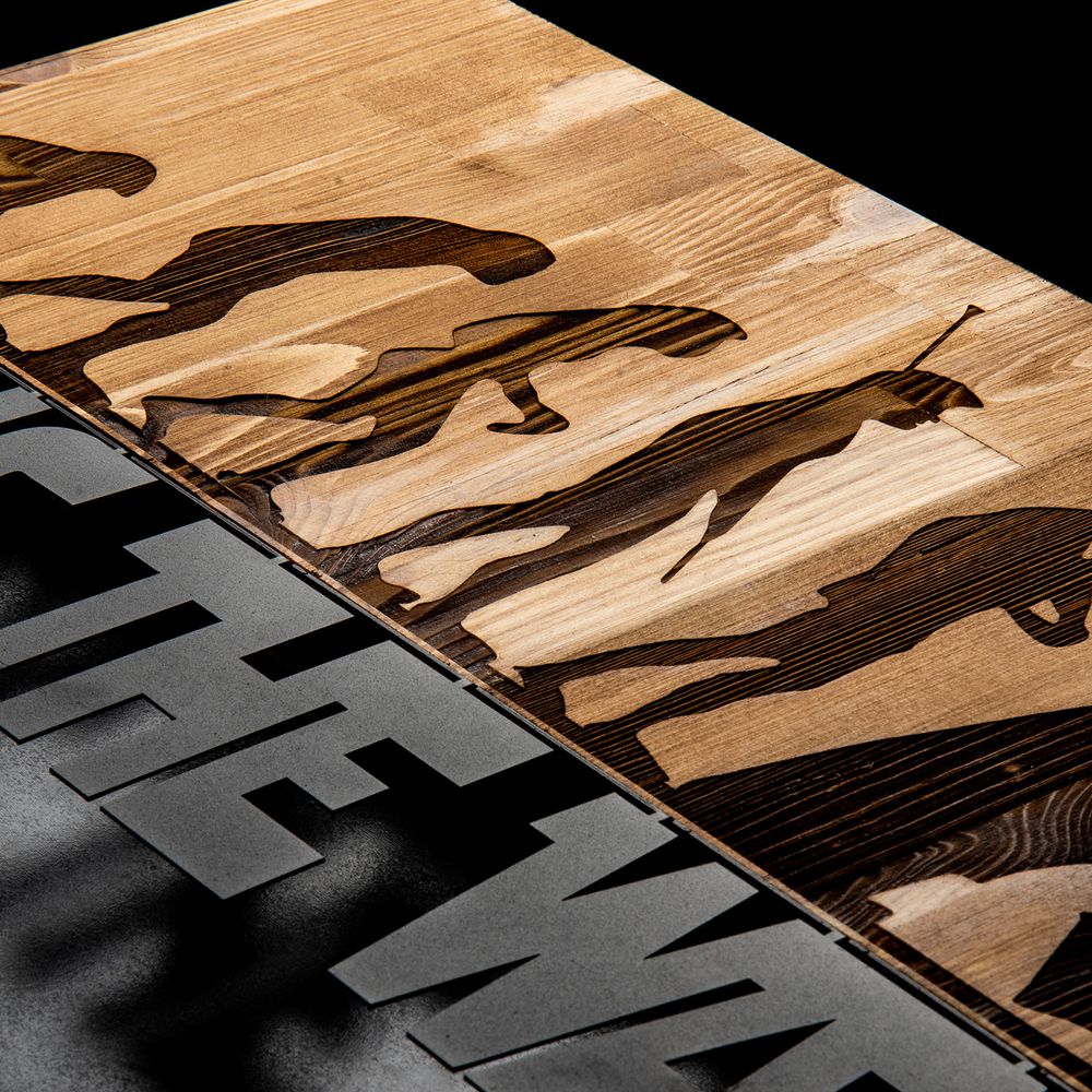 Evrim Black Walnut Ukrasni Drveni Zidni Dodatak slika 5