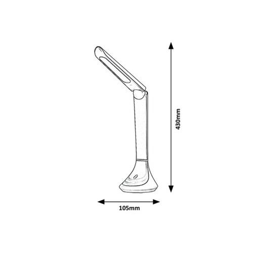 Rabalux Balor, stona lampa, LED 5W, crna slika 3