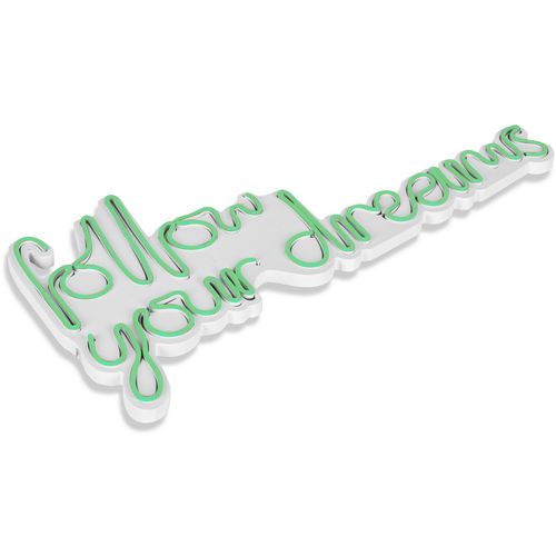 Wallity Ukrasna plastična LED rasvjeta, Follow Your Dreams - Green slika 14