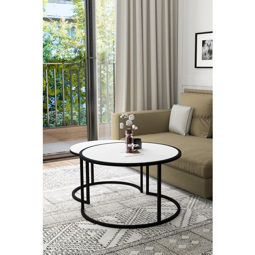 Bora - White White Coffee Table slika 3