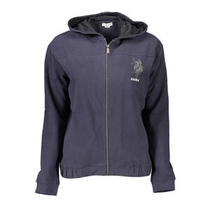 US POLO SWEATSHIRT WITH ZIP WOMAN BLUE