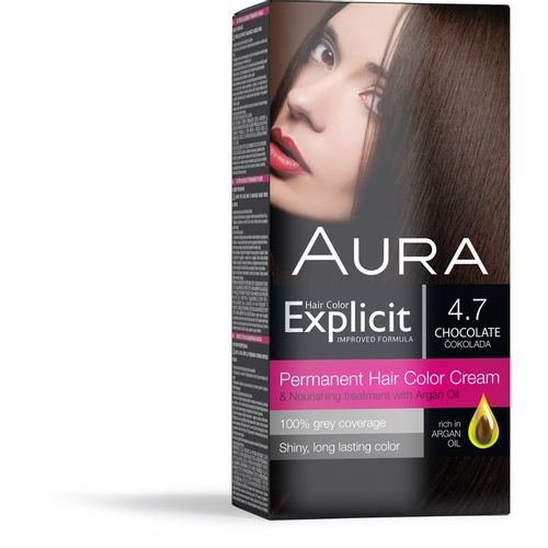 AURA Explicit farba za kosu 4.7 Čokolada slika 1