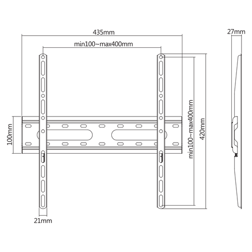 Sbox ZIDNI STALAK PLB-2544F-2 slika 5