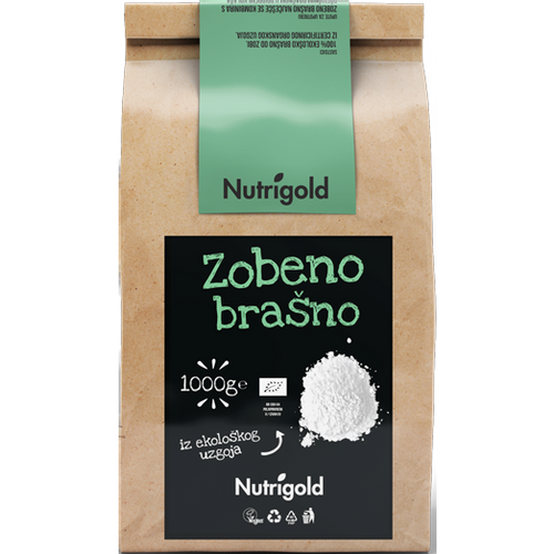 Nutrigold Zobeno brašno - Organsko 1000g  slika 1