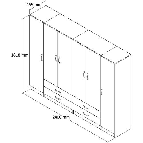 GRD0801 White Wardrobe slika 4