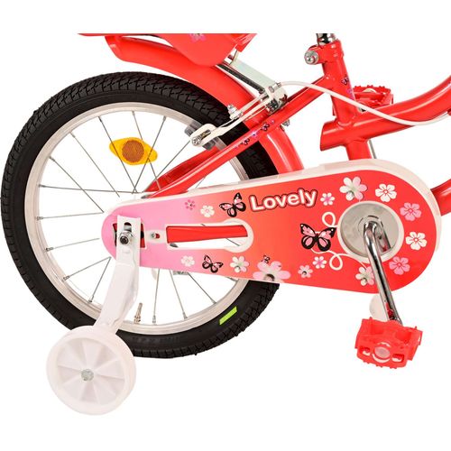 Dječji bicikl Volare Lovely s dvije ručne kočnice 16" crveno-bijeli slika 3