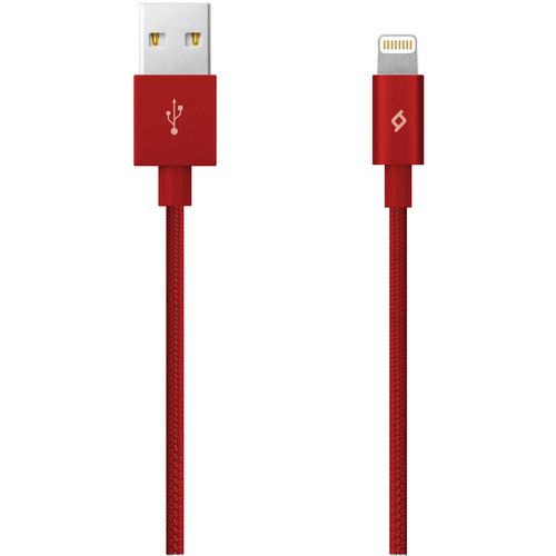 Ttec Kabel - MFi (Apple license) - Lightning to USB (1,20m) - Red - Alumi Cable slika 1