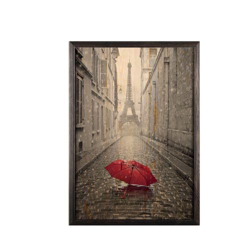 Wallity Drvena uokvirena slika, Red Umbrella 2 slika 2