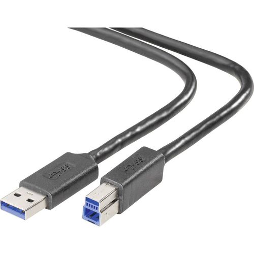 Belkin USB 3.0  [1x USB 3.2 gen. 1 utikač A (USB 3.0) - 1x USB 3.2 gen. 1 utikač B (USB 3.0)] 1.80 m crna  Belkin USB kabel USB 3.2 gen. 1 (USB 3.0) USB-A utikač, USB-B utikač 1.80 m crna  F3U159cp... slika 1