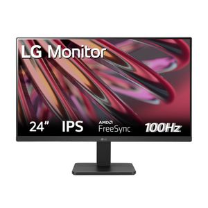 LG 24MR400-B Monitor 23.8'' IPS FHD 1920x1080@100Hz, 16:9, 1300:1, 5ms, 250 cd/m2, 178°/178°, AMD FreeSync, 1 HDMI, 1 VGA (D-Sub), 1 Audio out, VESA 100x100mm, Tilt, Black, 3yw