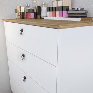 Komoda Sahra - Hrast, Bijela Boja, WhiteOak