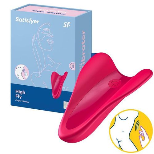 Satisfyer High Fly vibrator za prst - Crvena slika 1