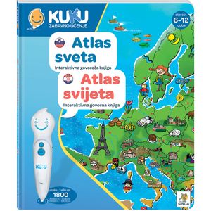 Interaktivna knjiga Kuku - Atlas svijeta (bez olovke) 