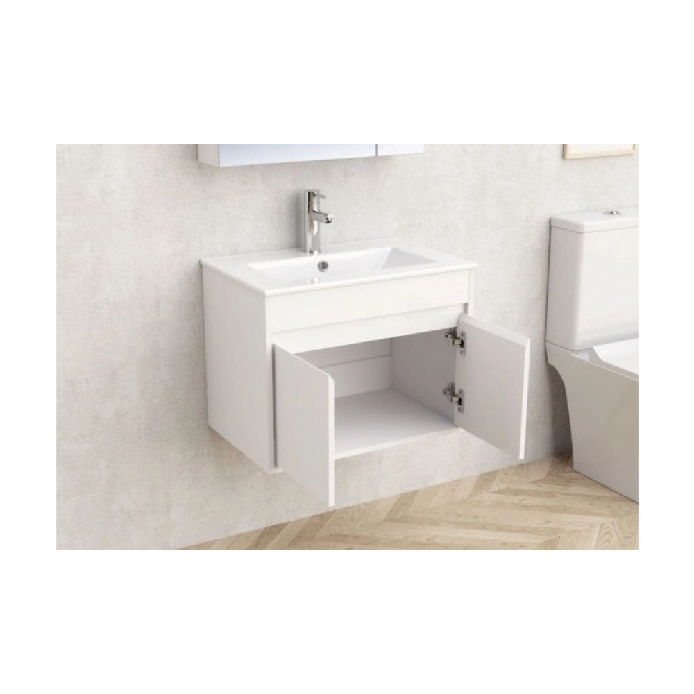 Inter Ceramic zidni pvc kupaonski ormarić za umivaonik bari 61x39,5x47 cm, bijeli slika 2