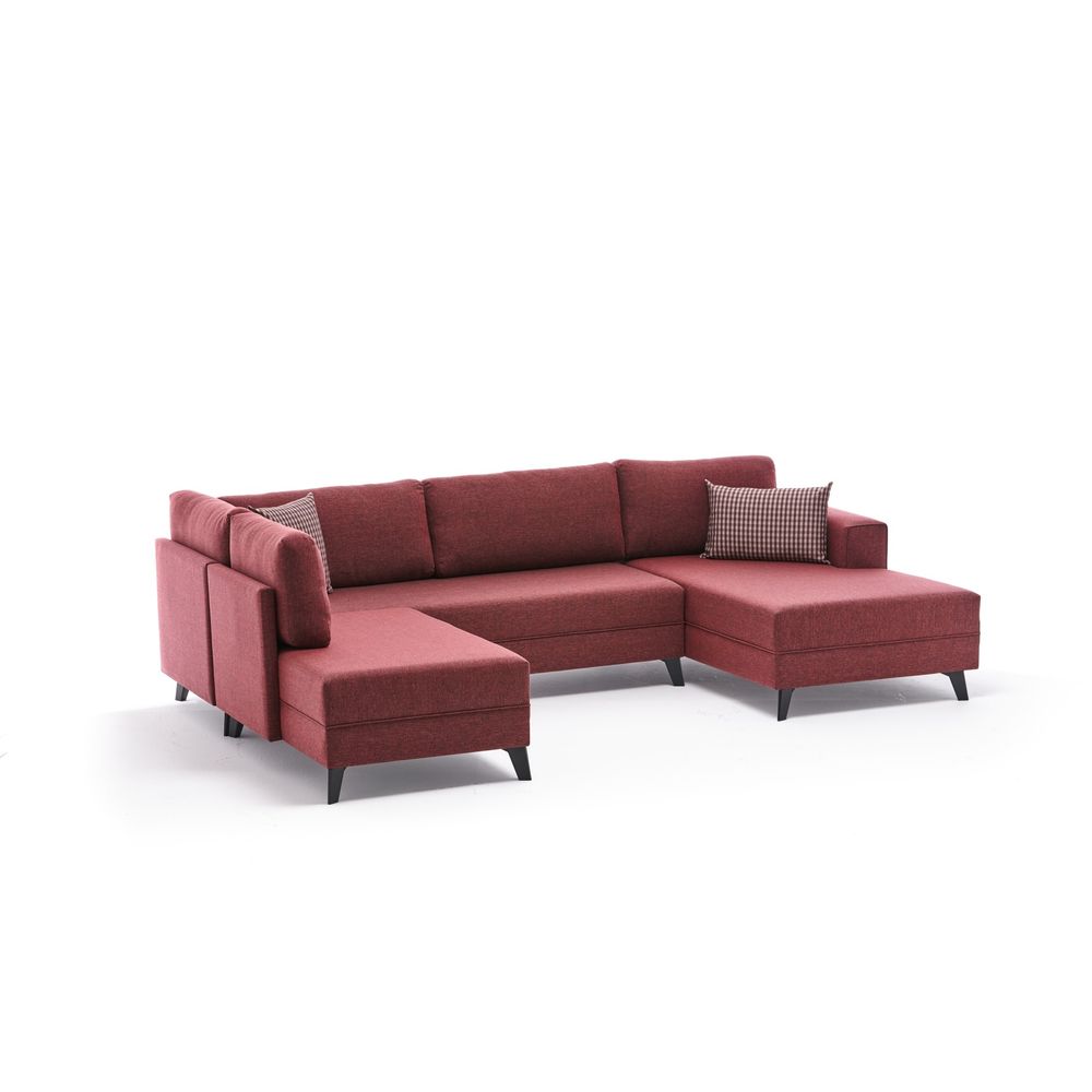 Efsun - Kamen Crveni Ugaoni Sofa-Krevet slika 11